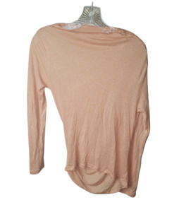 Shein Orange Long Sleeve Ruched HighLow Women's Size M Shirt